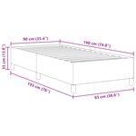 Cadre de lit vidaXL Gris clair 90x190 cm Tissu corduroy