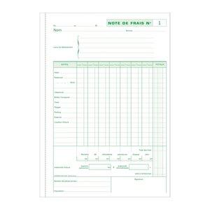 Manifold Note De Frais 29 7x21cm 50 Feuillets Dupli Autocopiants - X 5 - Exacompta