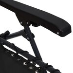 vidaXL Chaises pliables de terrasse lot de 2 Textilène Noir