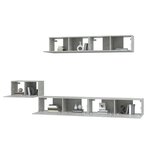vidaXL Ensemble de meubles TV 5 Pièces Gris béton Bois d'ingénierie