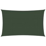 vidaXL Voile d'ombrage 160 g/m² Vert foncé 5x7 m PEHD