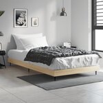 vidaXL Cadre de lit chêne sonoma 100x200 cm bois d'ingénierie