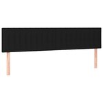 vidaXL Sommier à lattes de lit avec matelas noir 120x190 cm tissu