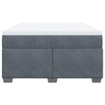 vidaXL Sommier à lattes de lit et matelas Gris foncé 160x200cm Velours