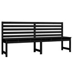 vidaXL Banc de jardin noir 201 5 cm bois massif de pin