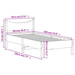 vidaXL Cadre de lit sans matelas 90x190 cm bois de pin massif
