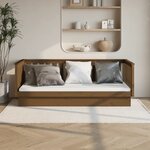 vidaXL Lit de jour Marron miel 100x200 cm Bois de pin massif