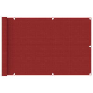 vidaXL Écran de balcon Rouge 90x400 cm PEHD