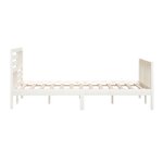 vidaXL Cadre de lit Blanc Bois massif 200x200 cm