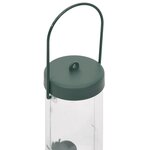 vidaXL Mangeoires pour oiseaux 3 Pièces vert foncé 17x17x32 cm