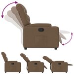 vidaXL Fauteuil inclinable Marron Tissu