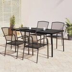 vidaXL Ensemble à manger de jardin 5 Pièces anthracite acier