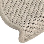 vidaXL Tapis d'escalier autocollants 15 Pièces 65x21x4 cm Taupe
