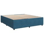 vidaXL Sommier à lattes de lit et matelas Bleu 200x200 cm velours