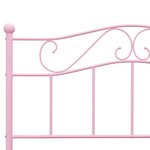 vidaXL Cadre de lit Rose Métal 140 x 200 cm