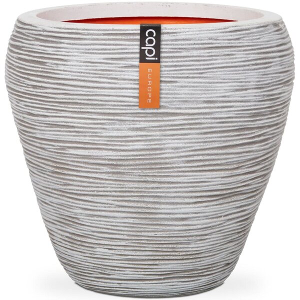 Capi Pot à fleurs Nature Rib conique 42 x 38 cm ivoire KOFI362
