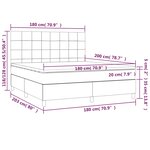 vidaXL Sommier à lattes de lit avec matelas Noir 180x200 cm Tissu