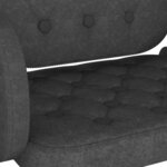 vidaXL Tabourets de bar lot de 2 gris foncé tissu