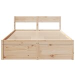 vidaXL Cadre de lit sans matelas 135x190 cm bois de pin massif