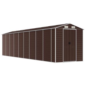 vidaXL Abri de jardin marron 191x810x198 cm acier galvanisé
