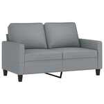 vidaXL Ensemble de canapés 3 Pièces avec coussins Gris clair Tissu