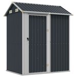 vidaXL Abri de jardin anthracite 192x152 5x237 cm acier galvanisé