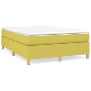 vidaXL Sommier à ressorts de lit Vert 140x190 cm Tissu