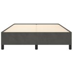 vidaXL Cadre de lit Gris foncé 140x190 cm Velours