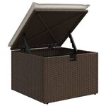 vidaXL Salon de jardin avec coussins 6 Pièces marron résine tressée