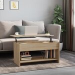 vidaXL Table basse chêne sonoma 102x50x52 5 cm bois d'ingénierie