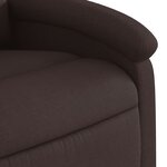 vidaXL Fauteuil de massage inclinable Marron foncé Tissu