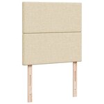 vidaXL Sommier à lattes de lit et matelas Crème 90x190 cm Tissu