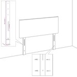 vidaXL Têtes de lit 4 Pièces Noir 100x5x78/88 cm Velours