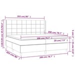 vidaXL Sommier à lattes de lit et matelas Gris foncé 200x200cm Velours