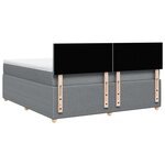 vidaXL Sommier à lattes de lit avec matelas Gris clair 180x200cm Tissu
