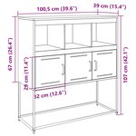 vidaXL Buffet anthracite 100 5x39x107 cm acier laminé à froid