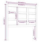 vidaXL Tête de lit Marron miel 95 5x4x100 cm Bois massif de pin