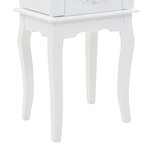 vidaXL Armoire à bijoux sur pieds Blanc
