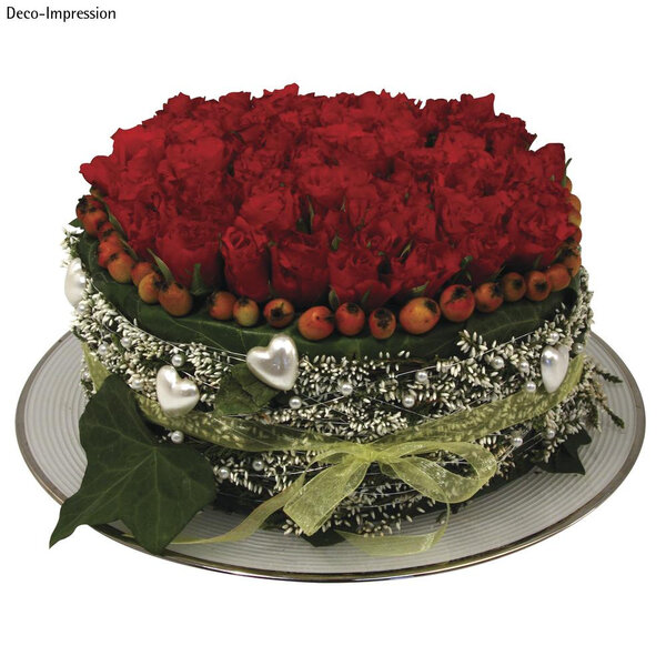 Mousse p.fleurs  à mouiller pré - emballée  ø 20 cm  hauteur 8 cm