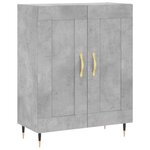 vidaXL Buffet gris béton 69 5x34x90 cm bois d'ingénierie