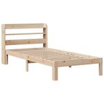vidaXL Cadre de lit avec tête de lit 90x200 cm bois de pin massif