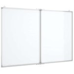 vidaXL Tableau blanc magnétique pliable 120x80x1 7 cm aluminium