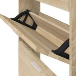 vidaXL Armoire à chaussures Chêne 59x17x108 cm Bois d'ingénierie
