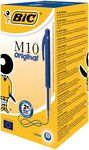 Stylo bille M10 CLIC Medium Pte Moy. 1 mm Encre Bleue BIC