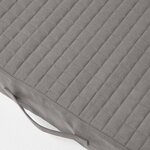 Coussin d'assise déhoussable en coton  Gris foncé - HOMESCAPES