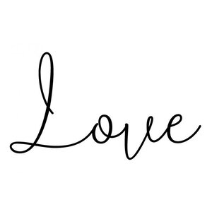 Tampon Love - 37X63 mm -Bois