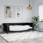 vidaXL Lit de jour noir 90x190 cm similicuir
