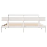 vidaXL Cadre de lit sans matelas blanc 200x200 cm bois massif de pin