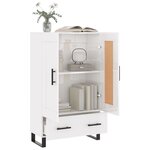 vidaXL Buffet haut blanc brillant 69 5x31x115 cm bois d'ingénierie