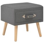vidaXL Tables de chevet 2 Pièces Gris foncé 40x35x40 cm Tissu